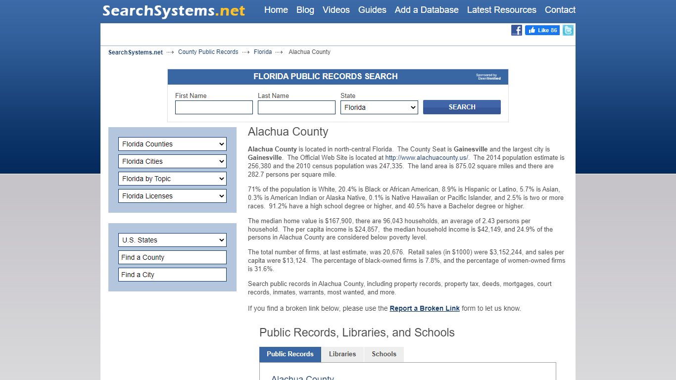 Alachua County Criminal and Public Records